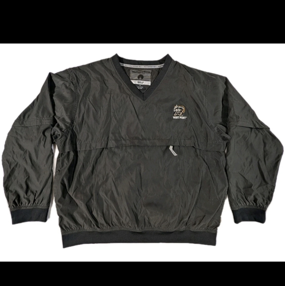 Weatherproof West Point Academy Golf Jacket Black Size XL Zip Off Sleeve